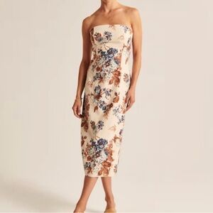 Abercrombie & Fitch Pink Strapless Sheath Dress